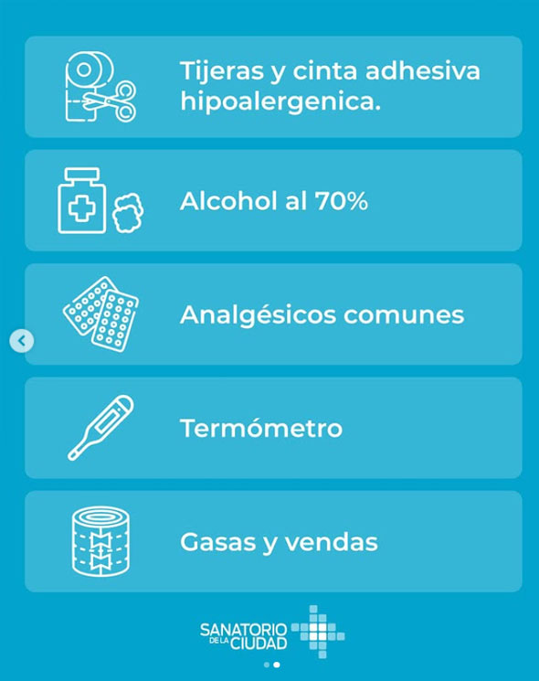 Tu casa, tu refugio. Pero, ¿tenés listo tu botiquín de primeros auxilios?